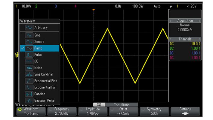 KEYSIGHT DSOX3WAVEGEN Wavegen built-in function and arbitrary waveform generator for 3000 x-Series O