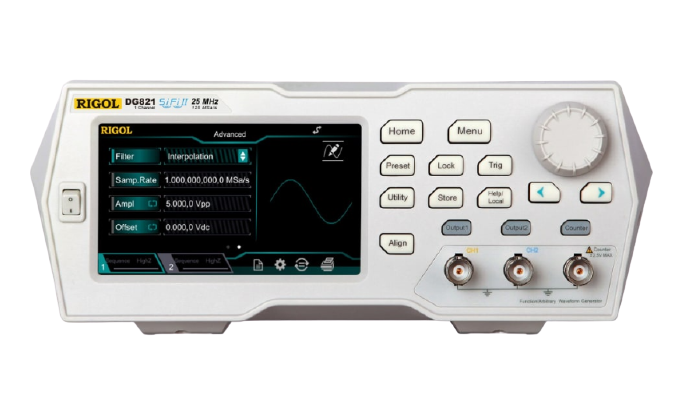 RIGOL DG821 - 25MHz Function/Arbitrary Waveform Generator, 1 Channel