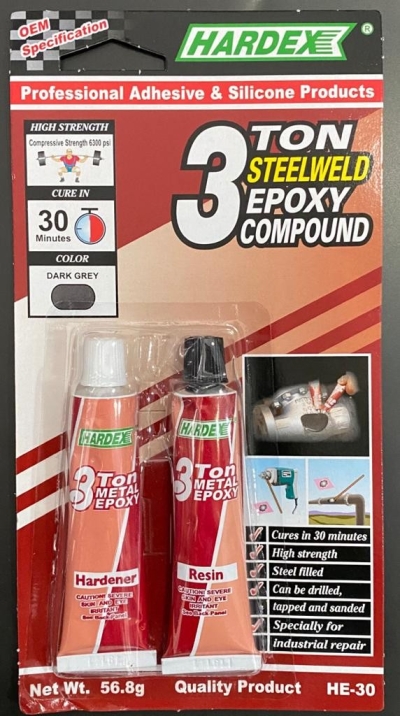 HARDEX 3 TON METALWELD EPOXY COMPOUND HE 30 - 3 TON METAL EPOXY