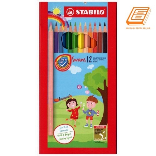 Stabilo - 12 Coloured Pencil - (No 1877)