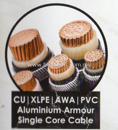 Utama CU/XLPE/AWA/PVC Alum Armour Single Core Cable