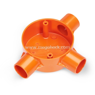 Circular Box 3 Way Tee Box (Orange)