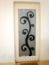 Frame Sandblasted Glass Door Sandblasted Glass Door with Frame Door Glass Studio