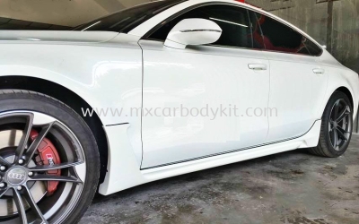 AUDI A7 TYPE 4G BLACK BISON STYLE DESIGN SIDE SKIRT