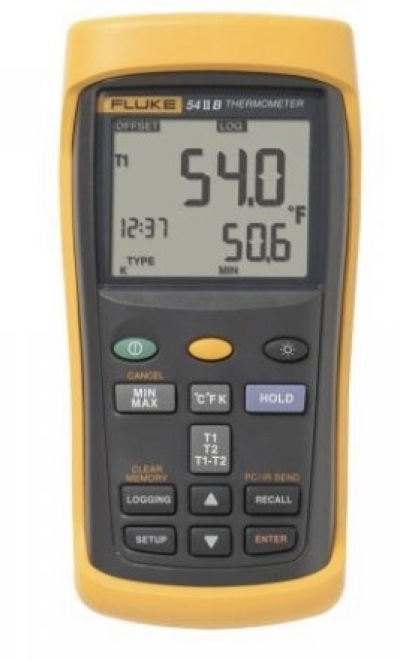 FLUKE 54 II DUAL PROBE DATA LOGGING THERMOMETER