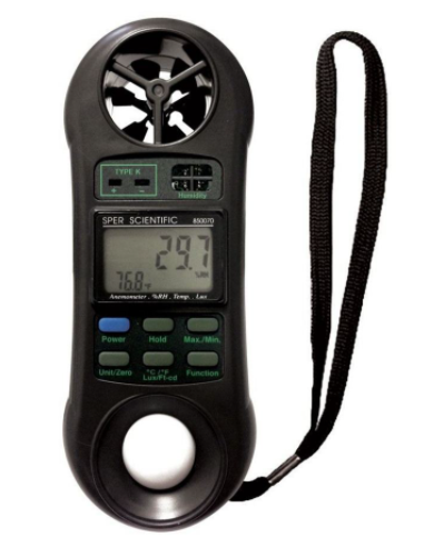 LUTRON LM-9000 7 in 1, Anemometer Air Flow Humidity/Temp., Dew Point Light, Barometer, type K Temp