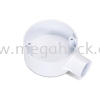 Circular 1 Way End Box       (White)(Wihout Nut) Circular Box Conduit Fitting