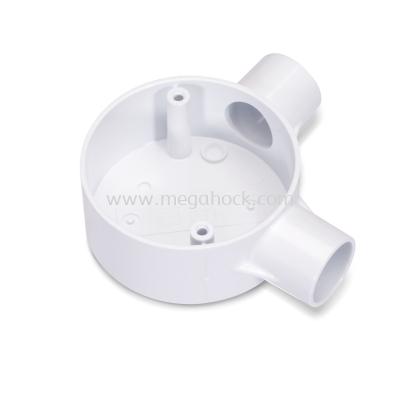 Circular 2 Way Angle Box        (White)(Without Nut)