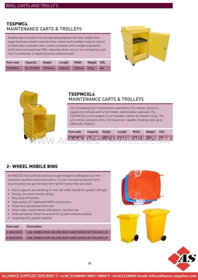 Spill Spill Bins, Carts And Trolleys