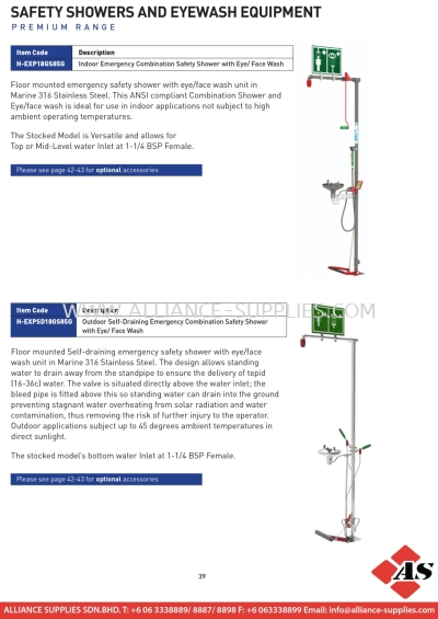 Safety Showers And Eyewash Equipment