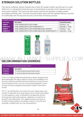 Eyewash Solution Bottles / Decontamination Showers