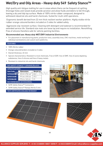 Wet/Dry and Oily Areas - Heavy duty 549 Safety Stance™