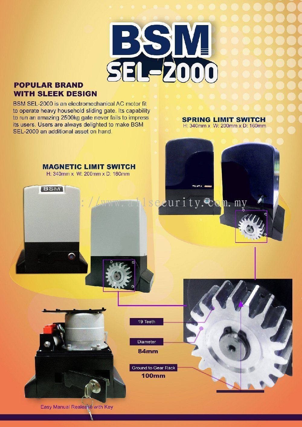 BSM SEL-2000 Sliding Autogate System BSM Autogate System Sliding Gate System Catalog & Brochure