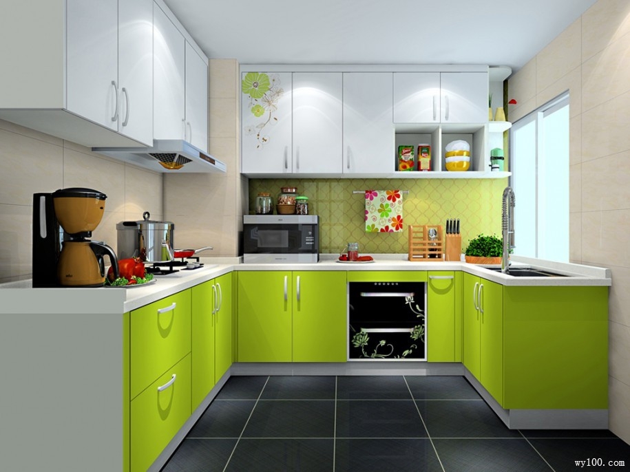 Kitchen Cabinet 3D Design Suitable Malaysia Bright Colors Kitchen Cabinet Kitchen 3D Design Drawing