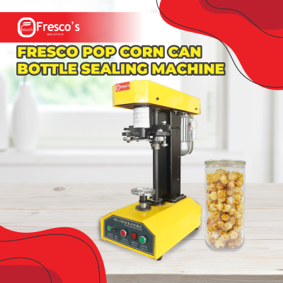 FRESCO POP CORN CAN BOTTLE SEALING MACHINE Yellow