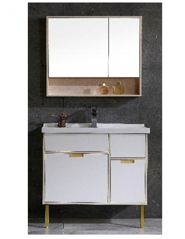 RAL-2017-80 Ready Made Wash Basin Cabinet With Mirror Bathroom / Washroom Choose Sample / Pattern Chart