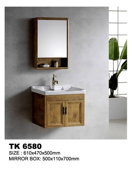 TK-6580 Ready Made Wash Basin Cabinet With Mirror Bathroom / Washroom Choose Sample / Pattern Chart