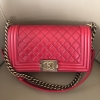 Chanel Boy Old Medium Red Calfskin GHW Chanel