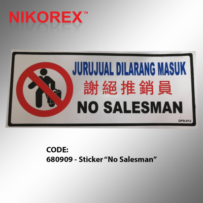 681009 - Sticker No Salesman