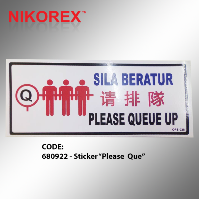 681022 - Sticker Please  Que