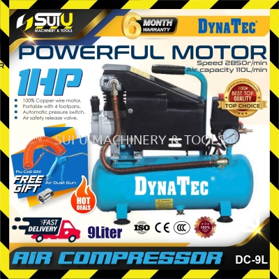 DYNATEC DC-9L 1HP 9L Direct Coupler Portable Air Compressor