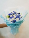 Hydragea Blue Mix Rose Roses Bouquet