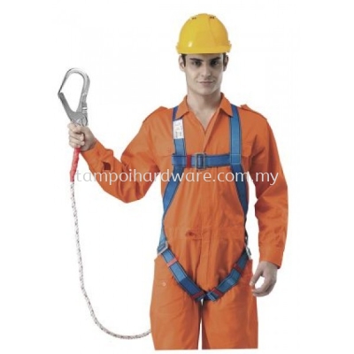 Full Body Harness With Built-in Lanyard & Snap Hook BH7886-CBU - F