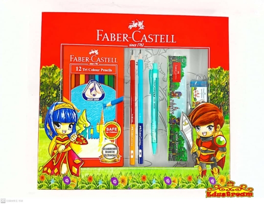 FABER CASTELL GIFT SET CASTLE HEROES COLOURING