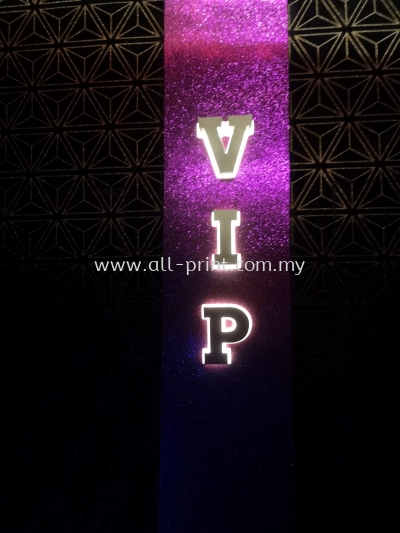 Vip- 3d box up lettering+ led backlit 