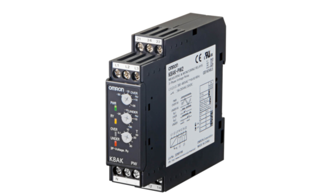 Omron K8AK-PW Ideal for Monitoring 3-phase Power Supplies for Industrial Facilities and Equipment. 22.5 mm