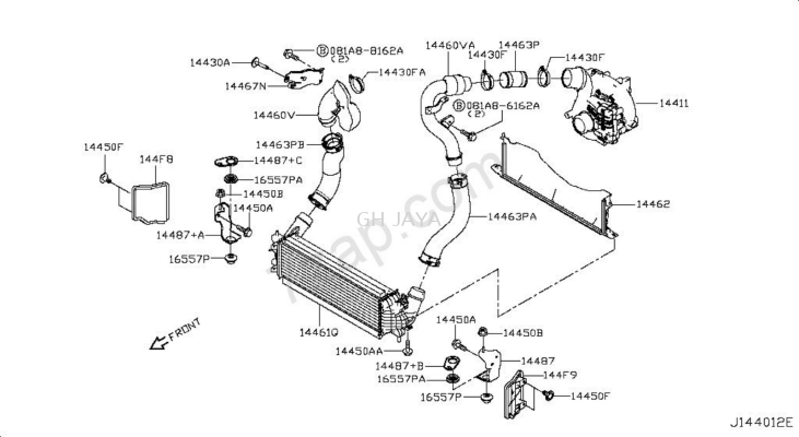 NISSAN NAVARA D23 TURBO INTERCOOLER HOSE 