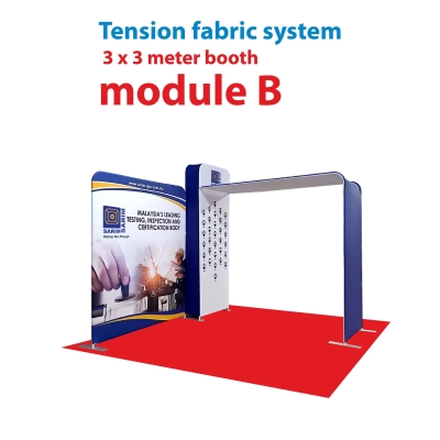 Tension fabric booth 3x3 meter module B