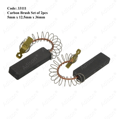 Code: 33111 Carbon Brush 5x12.5x36mm 2pz Set