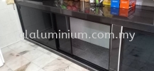sliding windows ( brown + dark glass)  aluminiun Cabinet sliding door