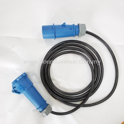 Mennekes 16a3p male to female connector with TRS power cable