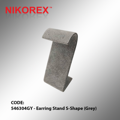 546304GY - Earring Stand S-Shape (Grey)