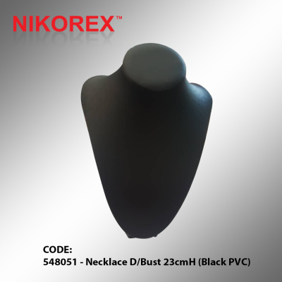 548051 - Necklace D/Bust 23cmH (Black PVC)