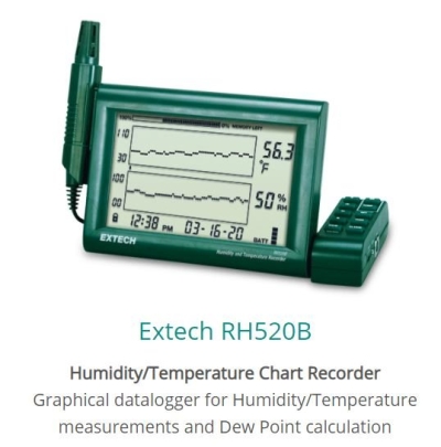 EXTECH RH520B HUMIDITY TEMPERATURE CHART RECORDER