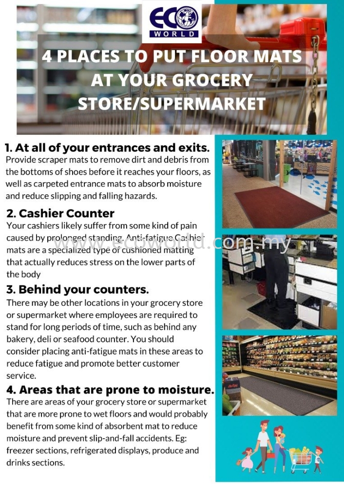 4 Places to put floor mats at your grocery store or supermarket