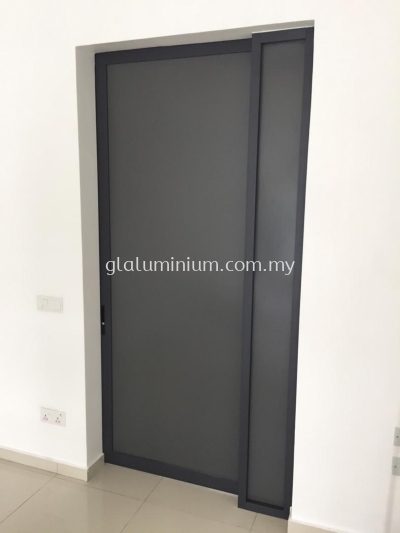 one panel hanging sliding door p/c ( grey) +composite panel grey @jalan Eco majestic 7/2c,Semenyih, Kajang 
