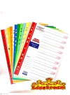 FINEPAP ASST COLOUR CARD INDEX DIVIDER ( 5 / 10 TABS ) Labels Paper Product Stationery & Craft