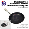 Stainless Steel Sandwich Bottom Non-Stick Frying Pan (With Long Handle) Frying Pan Cookware