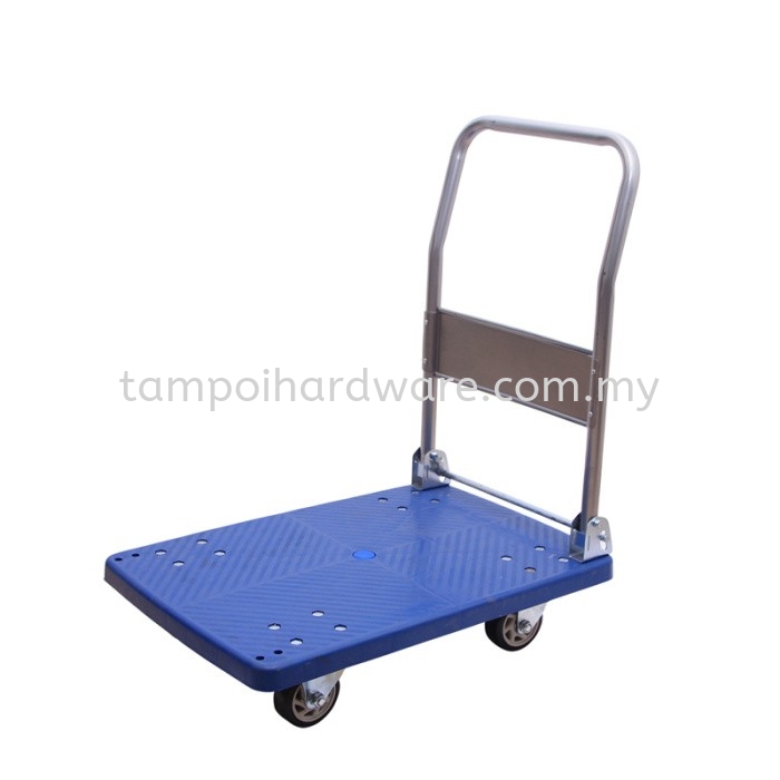 Foldable Hand Trolley 4 Wheel Plastic Platform 150kg Hand Trolley Material Handling Equipment