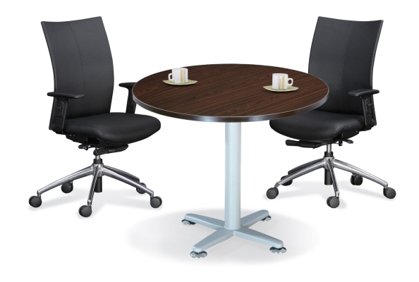 Round discussion table with star leg