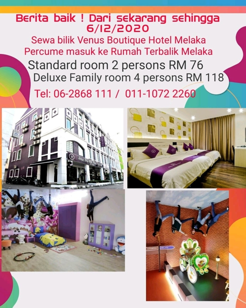 Sewa bilik hotel percume tiket masuk.