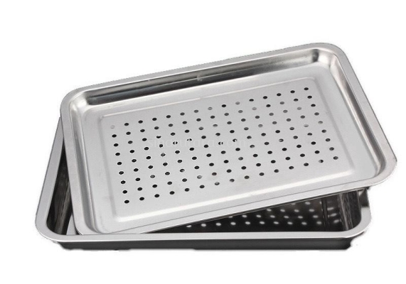 TS36X27 36X27CM S/STEEL TRAY WITH STRAINER