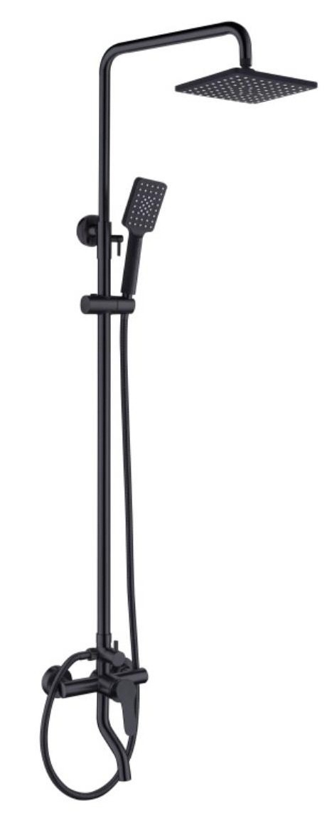 RAIN SHOWER POST 3 WAY - BLACK (2) Shower Taps / Shower Head Bathroom / Washroom Choose Sample / Pattern Chart