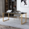  DeLancy Marble Texture Table Office Table Office Furniture