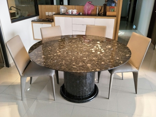 Black  Granite Dining Table 