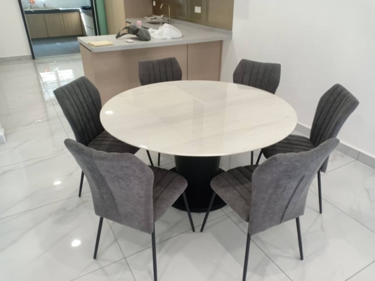 Modern Marble Dining Table - Stain Resistant Marble 